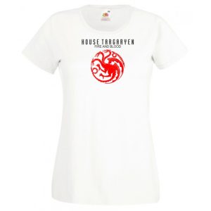 House Targaryen - Fire and Blood - GOT női rövid ujjú póló