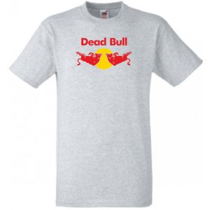 Humor Dead Bull - Red Bull stílus férfi rövid ujjú póló