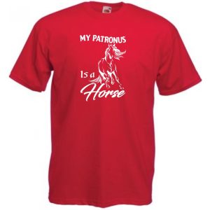 My Patronus Is a Horse – H Potter stílus férfi rövid ujjú póló