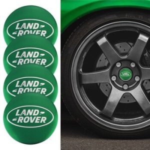 3D autó Land Rover zöld felniközép kupak matrica (4 db) 56 mm, alumínium