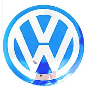 3D autó Volkswagen azúrkék felniközép kupak matrica (4 db) 56 mm alumínium