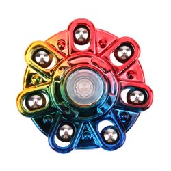 Fidget Spinner újpörgettyű 7 ágú szivárványos