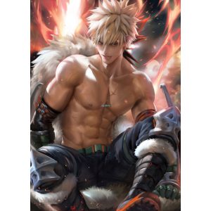 FanArt Anime Manga - My Hero Academia - Bakugou Katsuki -A - poszter