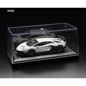 CCA autómodell 1:43 Lamborghini Aventador SVJ 63 licenszes, gyüjtőknek - vitrindobozban fehér