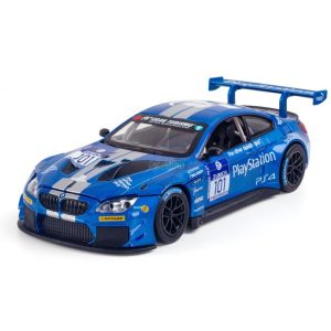 CCA autómodell 1:42 BMW M6 GT3 licenszes, gyüjtőknek - vitrindobozban kék