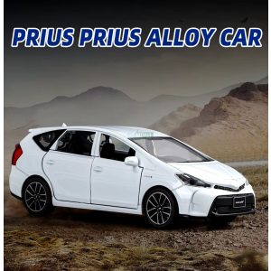 Fém autó modell 1:32 Toyota Prius fehér gyüjtőknek OEM