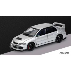   Fém autó model 1:32 Mitsubishi Lancer EVO ezüst - gyüjtőknek OEM